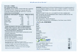 Moisto No Sugar Added Tablet 10