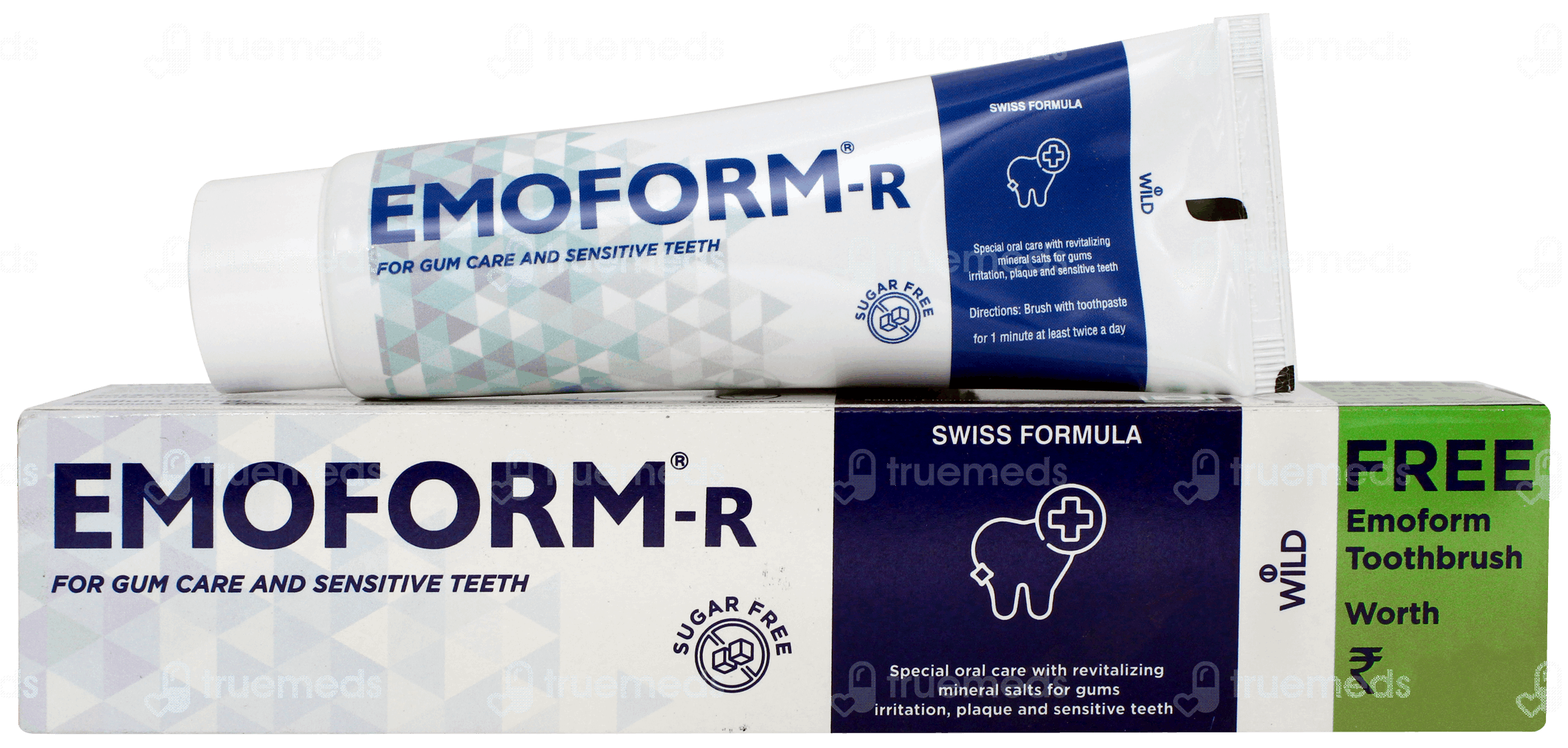 Emoform R Sugar Free Toothpaste 100gm With Emoform Toothbrush Free ...