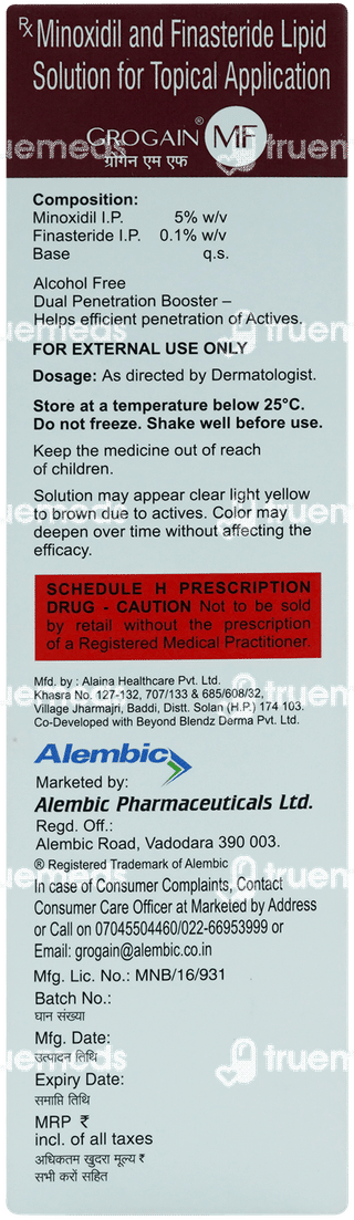 Grogain Mf 5 Alcohol Free Solution 60ml