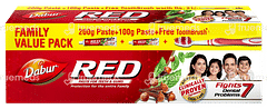 Dabur Red Toothpaste 200gm + 100gm + Free Toothbrush