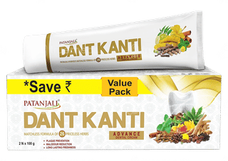 Patanjali Dant Kanti Advanced 100Gm Pack Of 2 Dental Cream