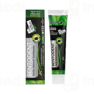 Bentodent Earthy Natural Premium Mint With Activated Charcoal Toothpaste 100 Gm
