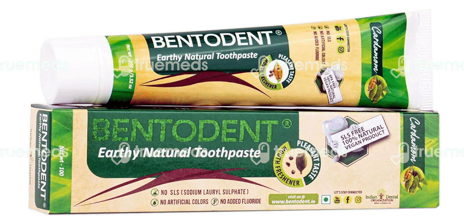 Bentodent Flouride Free Natural Cardamom Toothpaste 100 Gm - Uses, Side ...