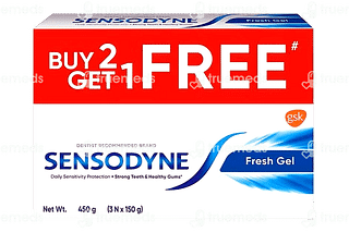 Sensodyne Fresh Gel Toothpaste 150 GM Buy 2 Get 1 Free