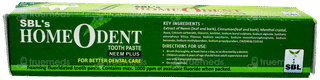 Sbl Homeodent Neem Plus Tooth Paste 100Gm