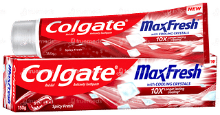 Colgate Maxfresh With Cooling Crystals Spicy Fresh Red Gel Toothpaste 150gm