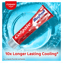 Colgate Maxfresh With Cooling Crystals New Spicy Fresh Red Gel Toothpaste 150gm