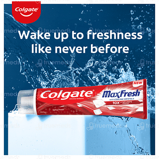 Colgate Maxfresh With Cooling Crystals Spicy Fresh Red Gel Toothpaste 150gm