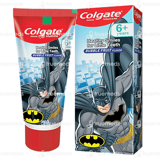 Colgate Anticavity For Kids Batman Bubble Fruit Flavour 6 Plus Years Toothpaste 80 GM