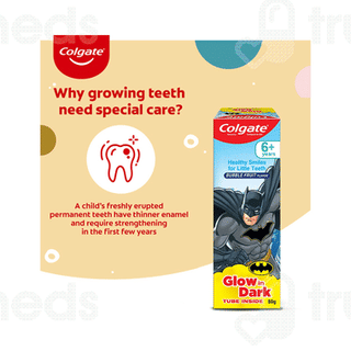 Colgate Kids 6+ Years Batman Bubble Fruit Flavour Toothpaste 80gm