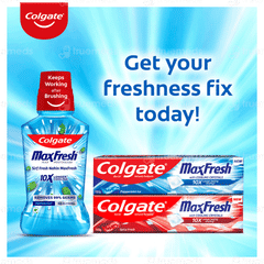 Colgate Maxfresh With Cooling Crystals New Peppermint Ice Blue Gel Toothpaste 150gm