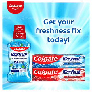 Colgate Maxfresh With Cooling Crystals Peppermint Ice Blue Gel Toothpaste 150gm