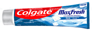 Colgate Maxfresh With Cooling Crystals Peppermint Ice Blue Gel Toothpaste 150gm