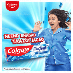 Colgate Maxfresh With Cooling Crystals New Peppermint Ice Blue Gel Toothpaste 150gm