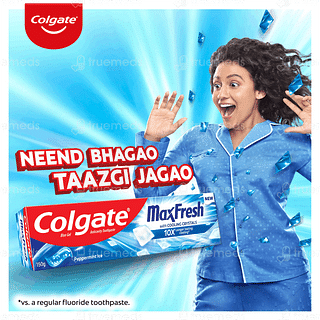 Colgate Maxfresh With Cooling Crystals Peppermint Ice Blue Gel Toothpaste 150gm