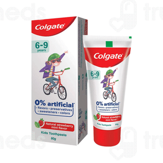 Colgate Kids 6 To 9 Years Natural Strawberry Mint Flavour Toothpaste 80gm