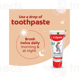 Colgate Kids 6 To 9 Years Natural Strawberry Mint Flavour Toothpaste 80gm