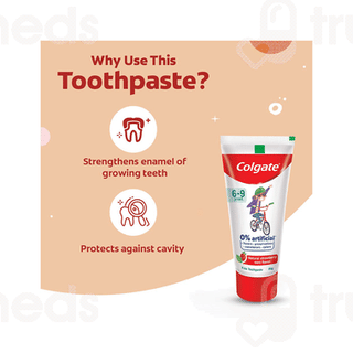 Colgate Kids 6 To 9 Years Natural Strawberry Mint Flavour Toothpaste 80gm