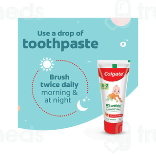 Colgate Kids 0 To 2 Years Natural Fruit Flavor Toothpaste 70gm