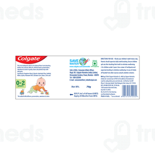 Colgate Kids 0 To 2 Years Natural Fruit Flavor Toothpaste 70gm