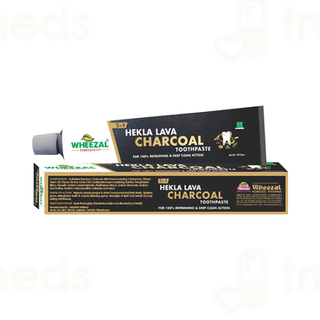 Wheezal Hekla Lava Charcoal 5 In 1 Toothpaste 100Gm