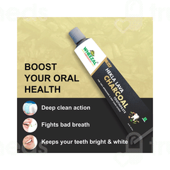 Wheezal Hekla Lava Charcoal 5 In 1 Toothpaste 100Gm