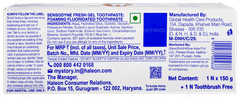 Sensodyne Fresh Gel Toothpaste 150gm With Free Toothbrush 1