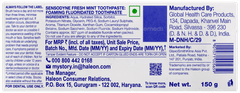 Sensodyne Fresh Mint Toothpaste 150gm With Toothbrush Free