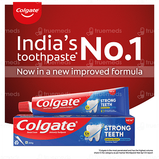 Colgate Strong Teeth Anticavity Toothpaste 200gm+100gm With Free Toothbrush Combipack 1