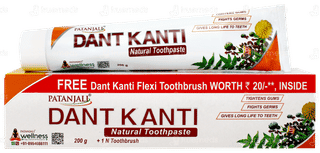 Patanjali Ayurveda Dant Kanti Natural Toothpaste 200gm With Tooth Brush Free