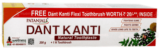 Patanjali Ayurveda Dant Kanti Natural Toothpaste 200gm With Tooth Brush Free