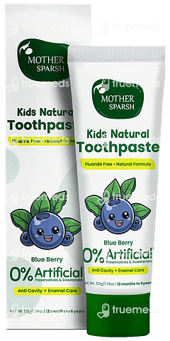 Mother Sparsh Kids Natural Blue Berry Toothpaste 50gm Mother Sparsh Kids Natural Blue Berry Toothpaste 50gm