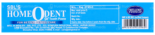 Sbl Homeodent Gel Tooth Paste 100gm