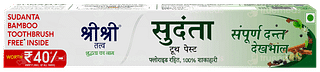 Sri Sri Tattva Sudanta Toothpaste 200gm With Bamboo Toothbrush Free