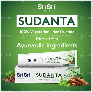 Sri Sri Tattva Sudanta Toothpaste 200gm With Bamboo Toothbrush Free