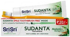 Sri Sri Tattva Sudanta Toothpaste 100Gm With Bamboo Toothbrush Free Sri Sri Tattva Sudanta Toothpaste 100Gm With Bamboo Toothbrush Free
