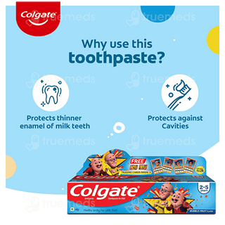Colgate Kids Bubble Fruit Flavour 2 To 5 Years Toothpaste 40Gm