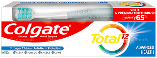 Colgate Total 12 Advanced Health Toothpaste 150gm With Free Toothbrush 1