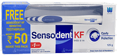Sensodent Kf Cavity Protection Toothpaste 125gm With Sensitive Toothbrush Free Sensodent Kf Cavity Protection Toothpaste 125gm With Sensitive Toothbrush Free