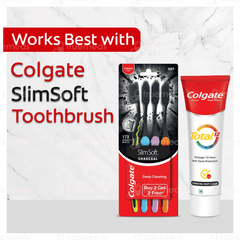 Colgate Total 12 Charcoal Deep Clean Anticavity Toothpaste 150gm With 1 Premium Toothbrush