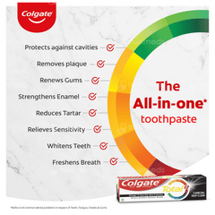 Colgate Total 12 Charcoal Deep Clean Anticavity Toothpaste 150gm With 1 Premium Toothbrush