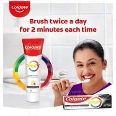 Colgate Total 12 Charcoal Deep Clean Anticavity Toothpaste 150gm With 1 Premium Toothbrush