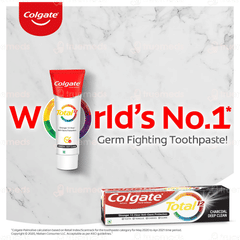 Colgate Total 12 Charcoal Deep Clean Anticavity Toothpaste 150gm With 1 Premium Toothbrush