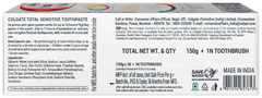 Colgate Total 12 Sensitive Anticavity Toothpaste 150gm With 1 Premium Toothbrush