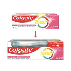 Colgate Total 12 Sensitive Anticavity Toothpaste 150gm With 1 Premium Toothbrush