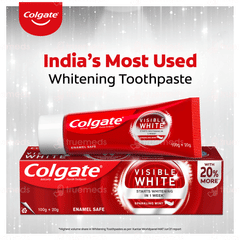 Colgate Visible White Sparkling Mint Toothpaste 100g + 20g Free