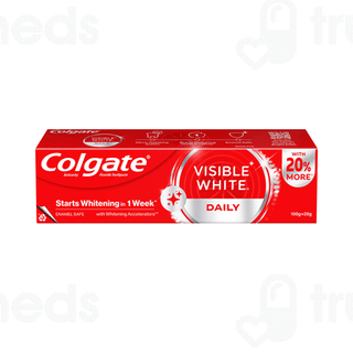 Colgate Visible White Sparkling Mint Toothpaste 100g + 20g Free