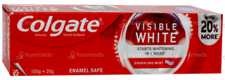 Colgate Visible White Sparkling Mint Toothpaste 100G + 20G Free