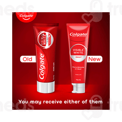 Colgate Visible White Sparkling Mint Toothpaste 100G + 20G Free