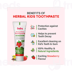 Baby Organo Herbal Kids Strawberry Flavour Toothpaste 50gm